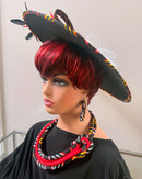 Toghu African Print Wide-Brim Church Hat