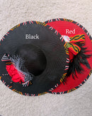 Toghu African Print Wide-Brim Church Hat