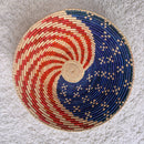 14" Handwoven United Stated Flag Baskets bowl for wall decor