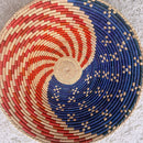 14" Handwoven United Stated Flag Baskets bowl for wall decor