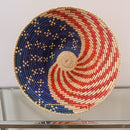14" Handwoven United Stated Flag Baskets bowl for wall decor