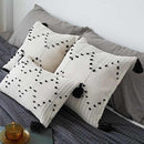 White Black Geometric Boho cushion cover with Tassels pillow cover - Afrilege