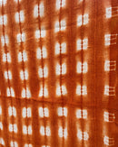 Authentic African Handmade Bogolan Mud Cloth - Orange / White - Afrilege
