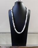 Beige skull beads necklace for men - Afrilege