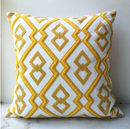 Embroidery Geometric Boho Decorative pillow covers - Yellow - Afrilege