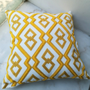 Embroidery Geometric Boho Decorative pillow covers - Yellow - Afrilege