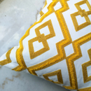 Embroidery Geometric Boho Decorative pillow covers - Yellow - Afrilege