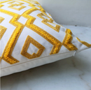 Embroidery Geometric Boho Decorative pillow covers - Yellow - Afrilege