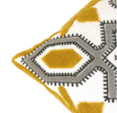Embroidery Geometric Boho Decorative pillow covers - Gray / Yellow - Afrilege
