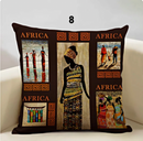 African Life Portrait Collage Pillow Cover - Black / Orange - Afrilege