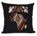 African Map Pillow Cover - Dark / Multicolor - Afrilege
