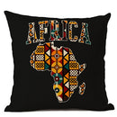 African Map Pillow Cover - Dark / Multicolor - Afrilege