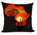 African Map Pillow Cover - Dark / Multicolor - Afrilege