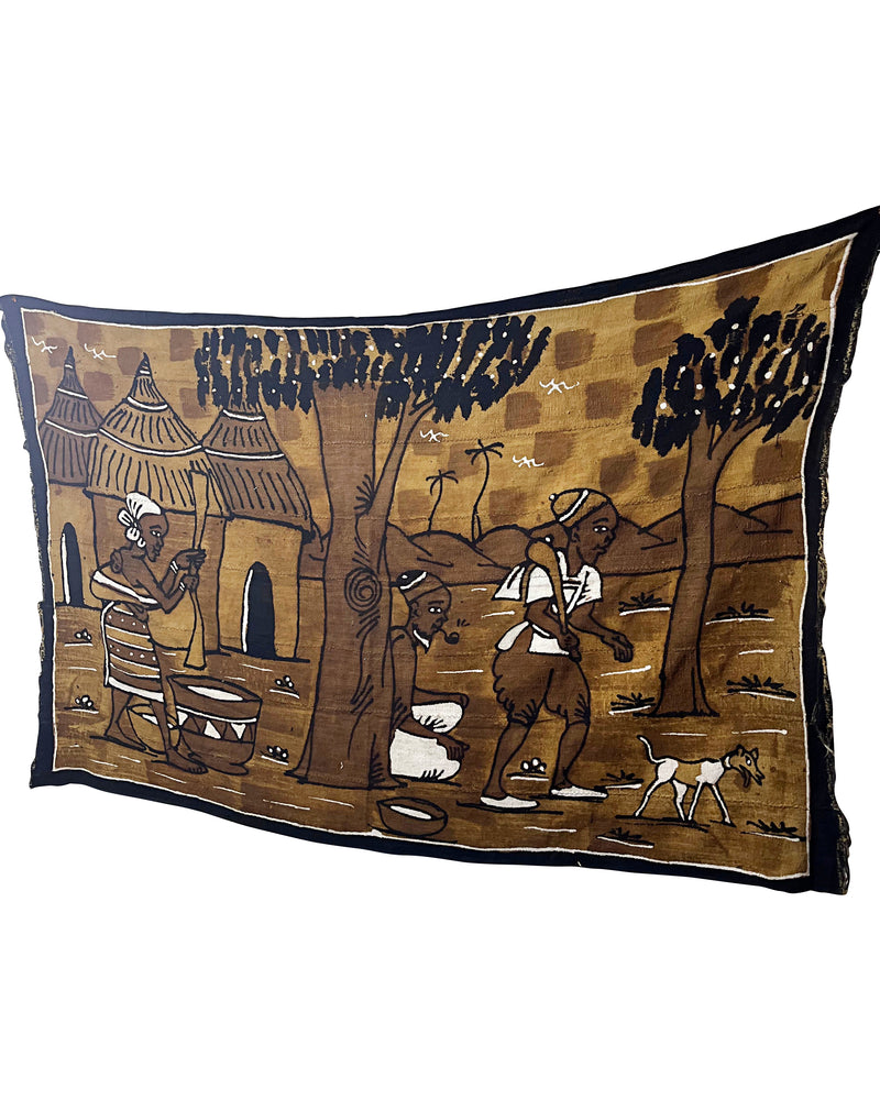 African Handmade Mudcloth Painting Tapestry