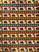 Reggae style African Wax Print Fabric (Ankara) - Orange - Afrilege