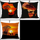 African Map Pillow Cover - Black / Multicolor - Afrilege