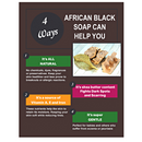 Raw Natural African Black Soap Bar (8 oz.) - Afrilege