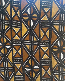 African Handmade Mud Cloth Bogolan Fabric - Black / Brown - Afrilege