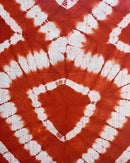 Authentic African Handmade Bogolan Mud Cloth - Orange / White - Afrilege