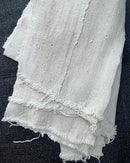 Authentic African Handmade Bogolan Mud Cloth - White / Beige - Afrilege