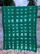 Authentic African Handmade Bogolan Mud Cloth - Green / White