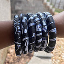 Atoghu Bamileke African Print Bangle Bracelets - Afrilege