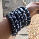 Atoghu Bamileke African Print Bangle Bracelets - Afrilege