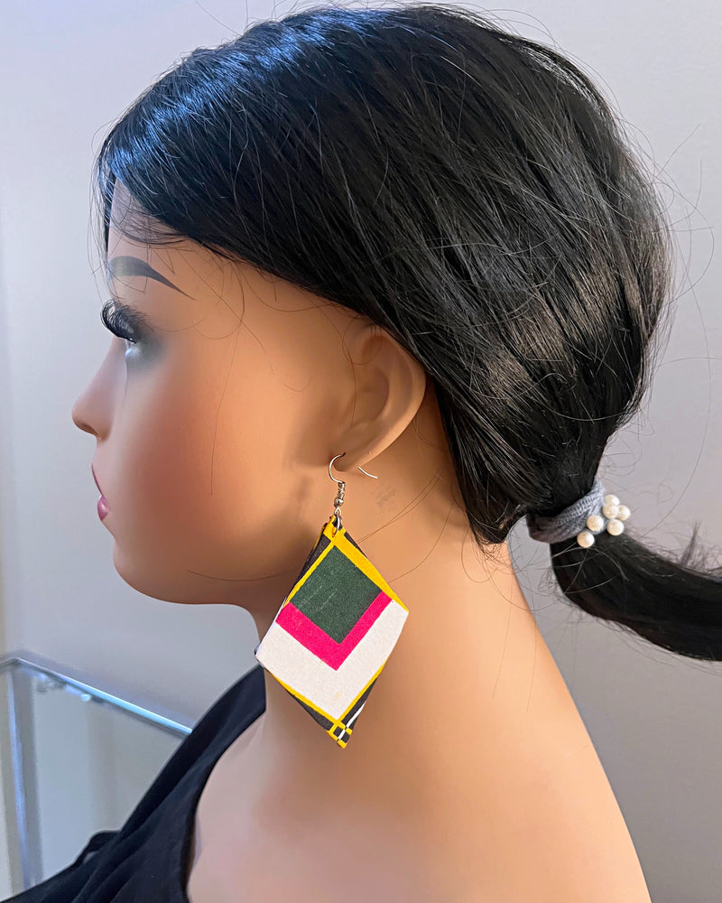 Zarah African Print Drop Earrings