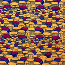 African Wax Print Fabric ( Ankara) - Orange / Red - Afrilege