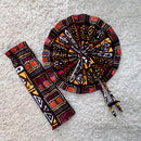 African Print Handheld Foldable Fan ( Black / Multicolor) - Afrilege
