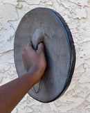 Handcrafted African Round Songye Wooden Shield
