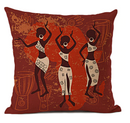 African Women Portrait Pillow Cover - Dark Red / Black - Afrilege