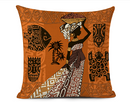 African Woman Portrait Pillow Cover - Multicolor - Afrilege