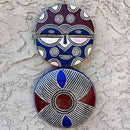 African Round Songye Wooden Shield - Afrilege