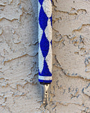 Bamileke Hand Beaded African Carved Walking Stick / Cane - Afrilege