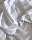 Arinze Grommet Top African Print Curtains - Orange / White - Afrilege