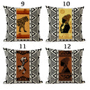 African Ethnic Geometric Pattern Pillow Cover - Black / White / Multicolor - Afrilege