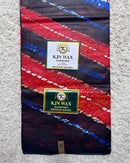 African Wax Print Tie Dye Fabric ( Ankara) - Red / Blue - Afrilege
