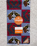 African Wax Print Fabric by The Yard - White / Red - Afrilege