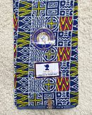 Atoghu Bangangte African Wax Print Fabric - Blue / Red / Yellow - Afrilege