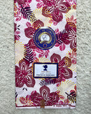 African Wax Print Fabric (Ankara) - White / Red / Gold - Afrilege