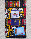 African Wax Print Fabric (Ankara) - Black / Red / Yellow - Afrilege