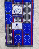 African Wax Print Fabric (Ankara) - Blue / White / Red - Afrilege