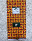 African Wax Print Fabric ( Ankara) - Orange / Red - Afrilege