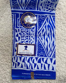 Bamileke Ndop pattern African Wax Print Fabric - Blue - Afrilege