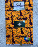 African Wax Print Fabric ( Ankara) - Orange / Red - Afrilege