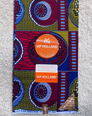 African Wax Print Fabric by The Yard - Red / Yellow - Afrilege