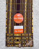 African Wax Print Fabric by The Yard - Brown / Gold - Afrilege