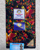 African Wax Print Fabric (Ankara) - Black / Red - Afrilege