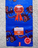 African Wax Print Fabric (Ankara) - Blue / Red - Afrilege